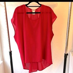 Red Sheer Top